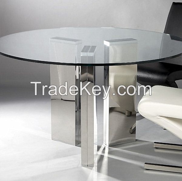 10MM round clear tempered glass as occasional table top
