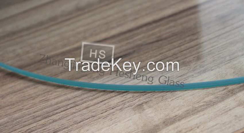 10MM clear round  tabletop tempered glass