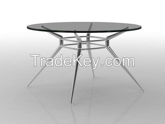 10MM round black  tempered glass as occasional table glass
