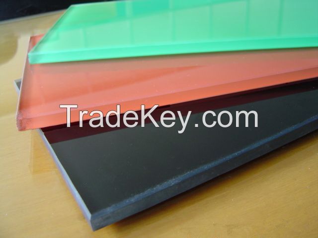 6MM different colour of tempered glass