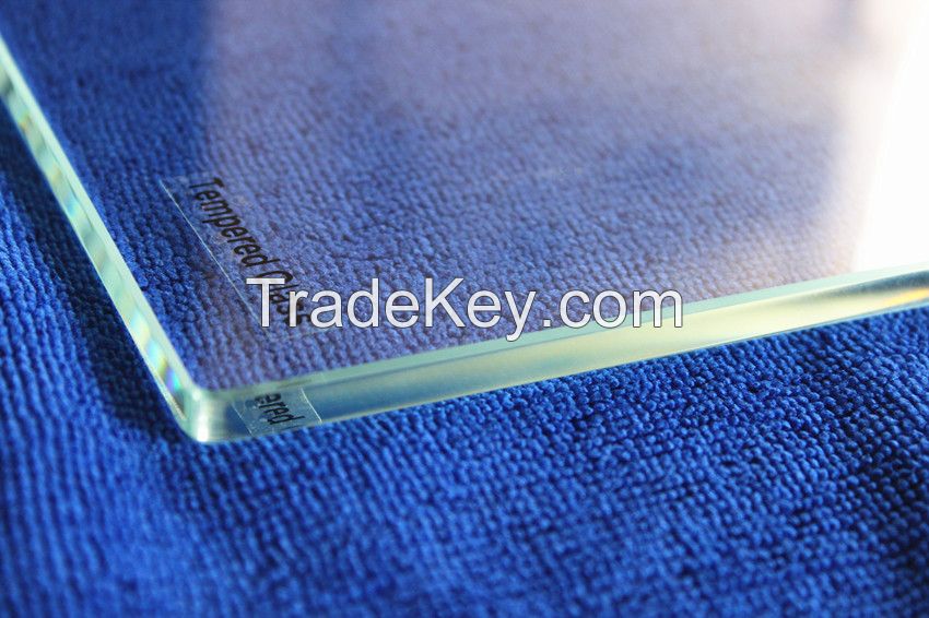10MM clear round tempered tabletop  glass