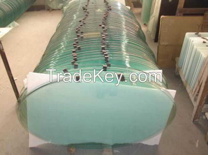 10MM clear  oval tempered glass as  sofa  table top glass