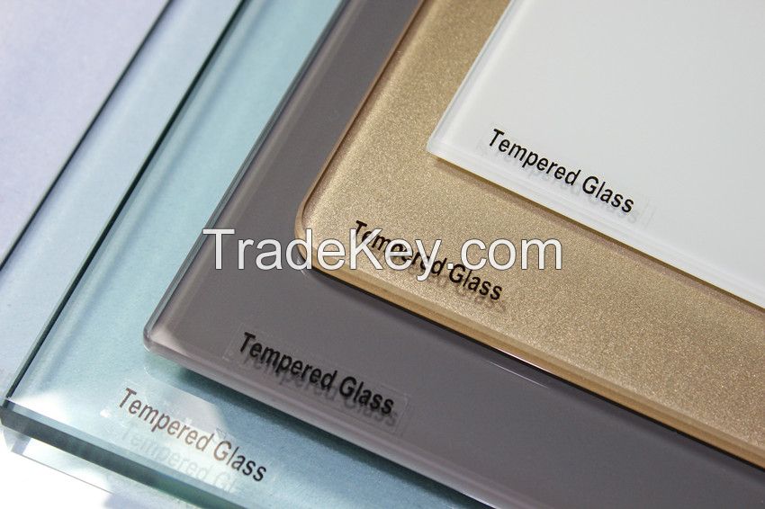 3-12MM flat polished edge tempered glass  toughened glass