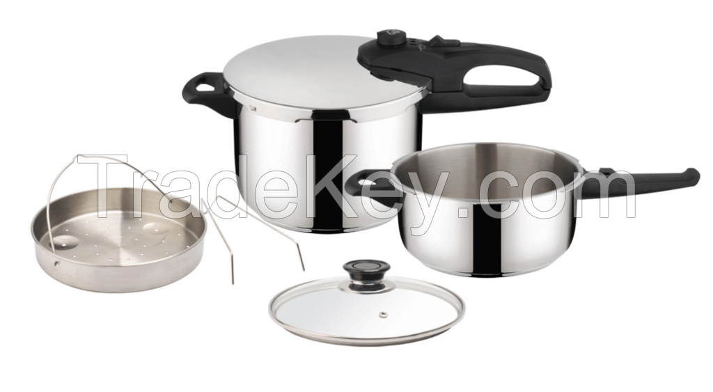 Healthy 304 S/S Pressure Cooker  Set veritify Kitchenware Pot Used On All Hobs