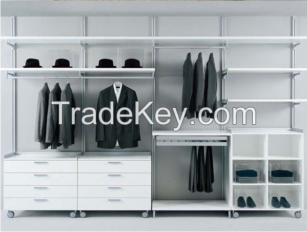 Walk In Aluminum Pole System Wardrobe