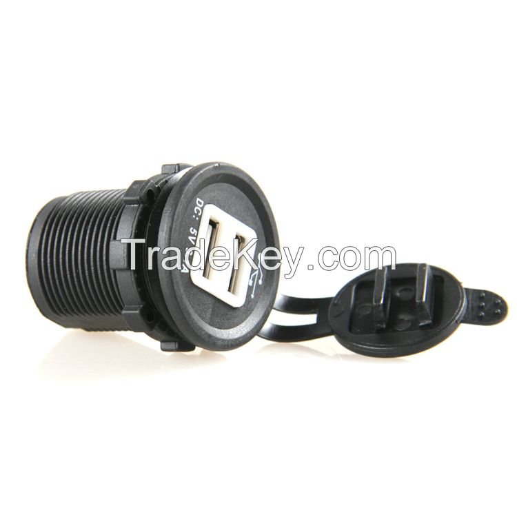 new Dual USB Motorcycle car Cigarette Lighter Power Charger Adapter Socket