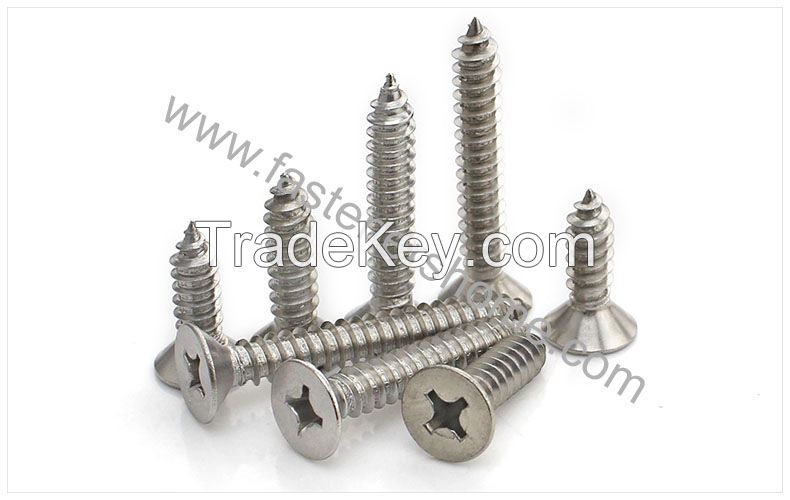 Pan head screws with cross recessed