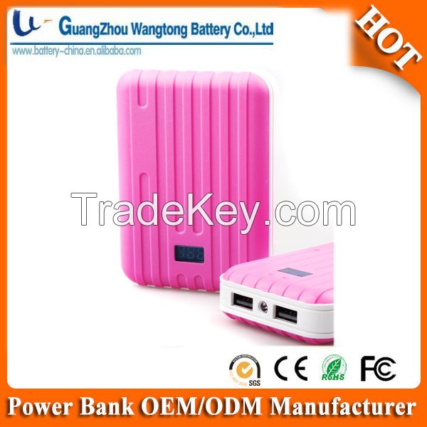 2015 hot selling portable usb power bank 10400mah mah for iphone/samsung and all smartphones