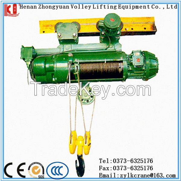 HB model wire rope explosion proof electric hoist 