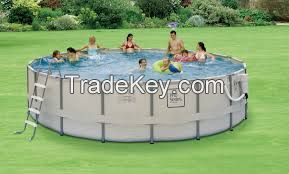 Round Pro Series Metal Frame Pool Package - Size: 18' / 48" ...