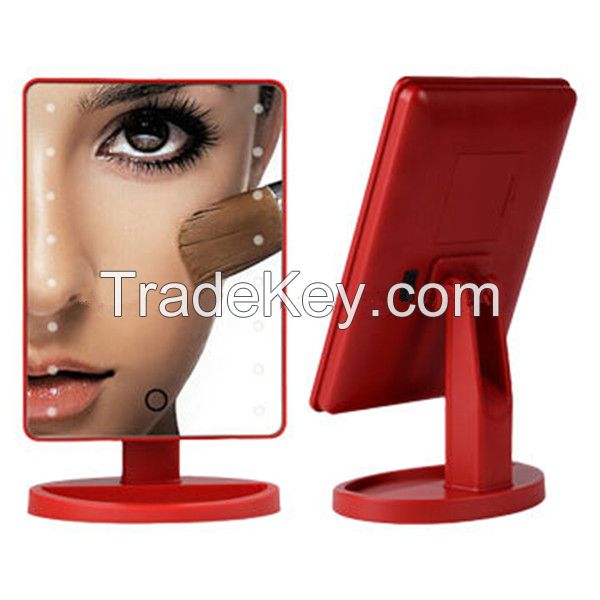 New design for 2015, led lighted makeup mirrors controlled by touch sensor