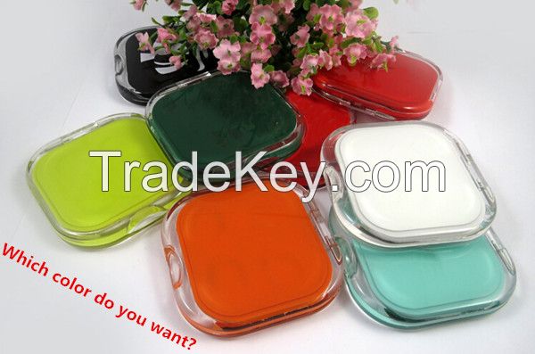 Pocket mirrors, transplant beautiful Acrylic made,Various colors Unit size: 7.12*7.07*1.1cm