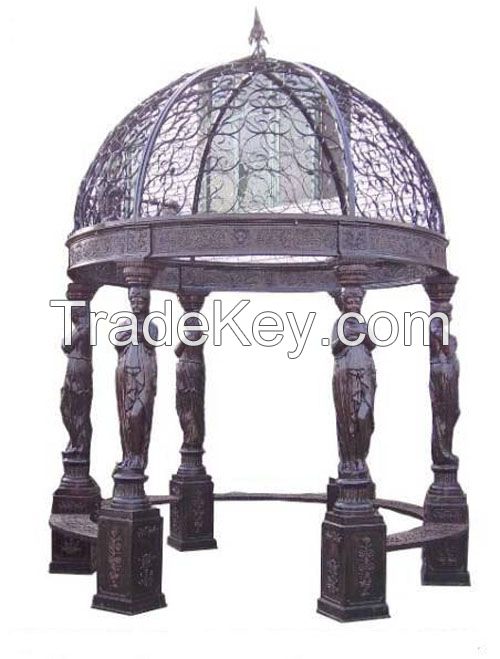 Cast iron spiral stair railings