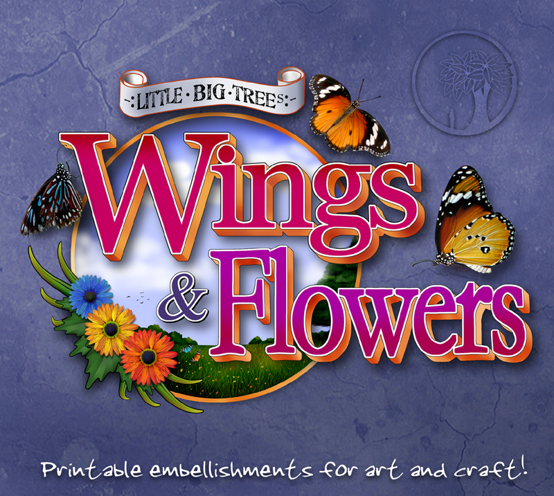 Wings and Flowers Embellishment Craft CD Rom