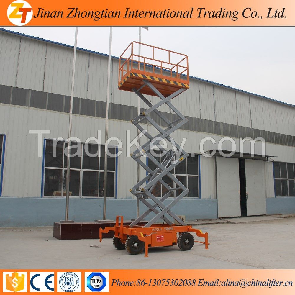 Self-propelled scissor lift platform with high lifting height large loading capacity
