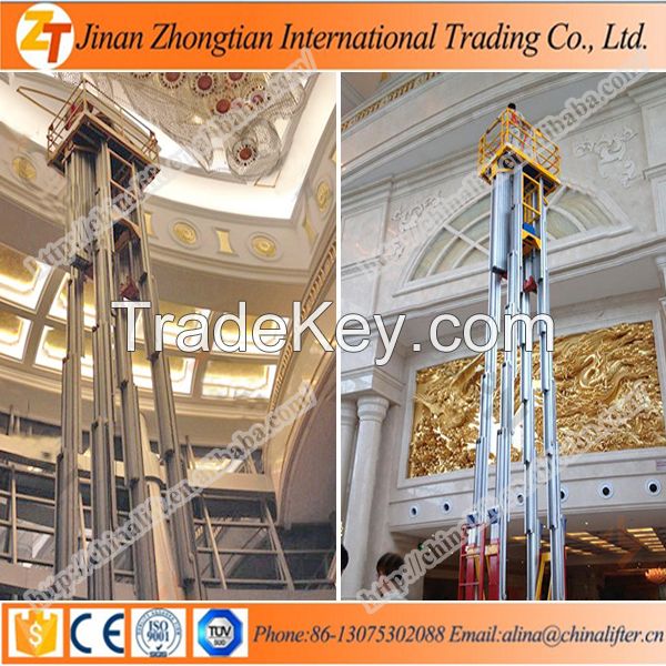 Trailing telescopic cylinder lift platform with best selling price