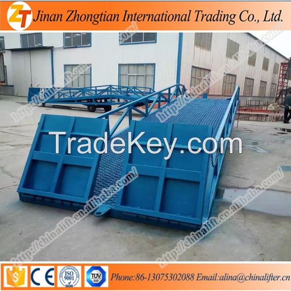 Mobile portable yard ramp loading ramp used for container warehouse