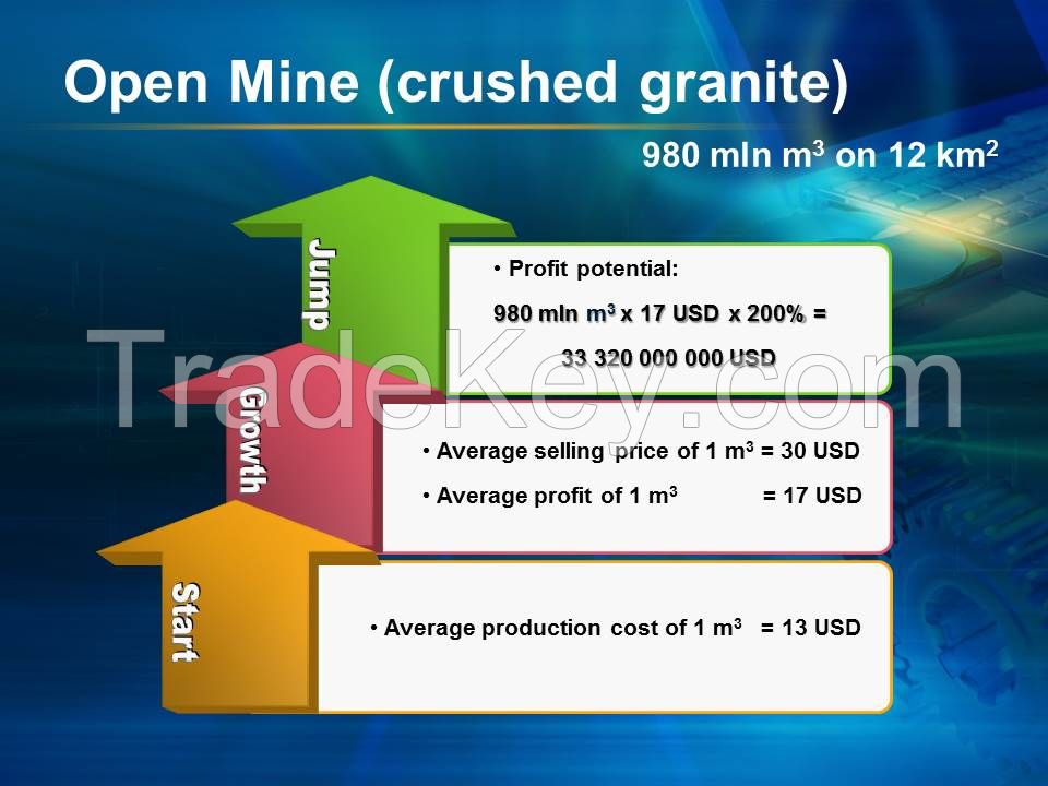 Open granite mine