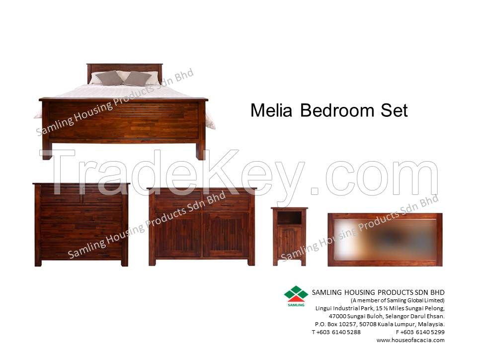 Melia Bedroom Set in Solid Acacia