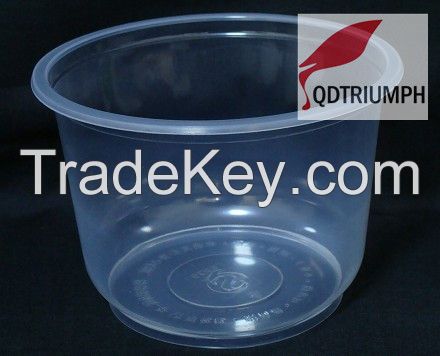 Disposable clear plastic bowl