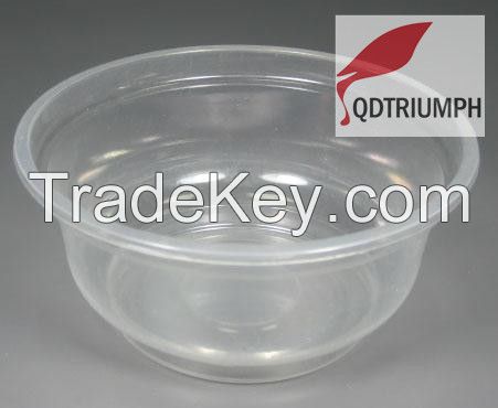 Disposable clear plastic bowl