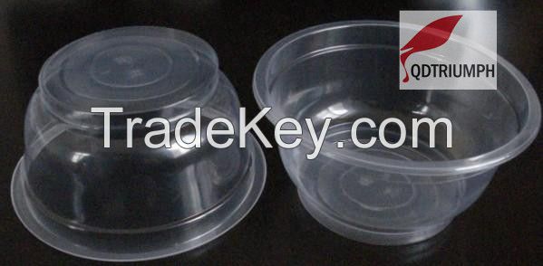 Disposable clear plastic bowl