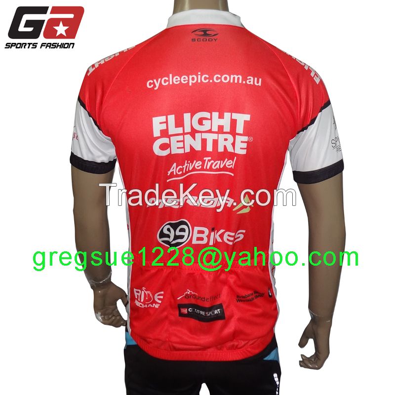 100% polyester cycling wear with sublimation printing