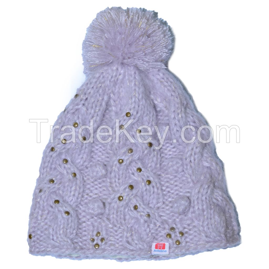 Handmade Winter Knitted Beanie for Lady's