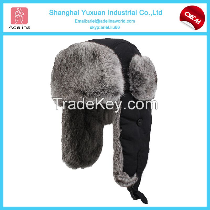 Real Fur Trapper Hat with Waterproof Function