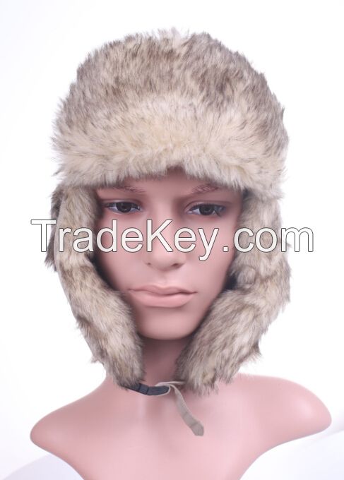Real Fur Trapper Hat with Waterproof Function