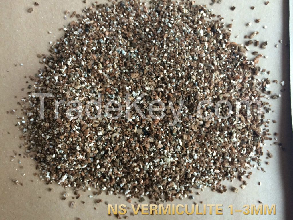 Raw/Expanded Vermiculite lightweight for horticulture, grow medium, packing filler materials fireproof etc.