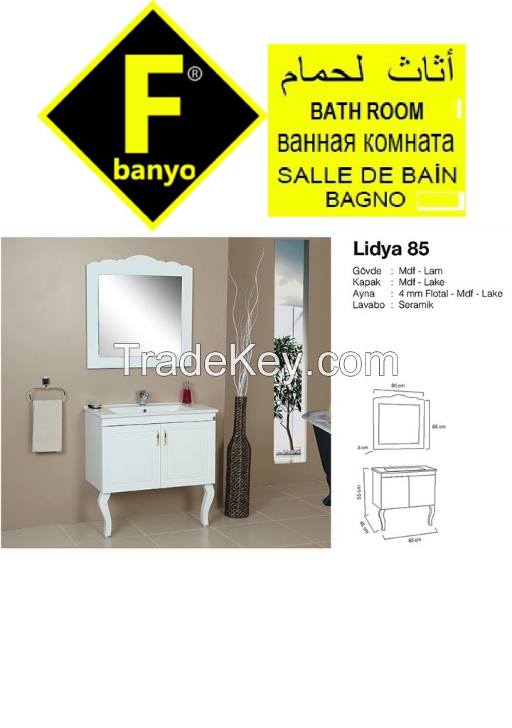 Bathroom mirror, cabinets,  Furniture