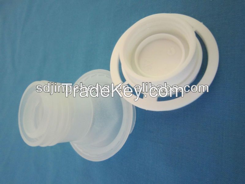wholesale 32mm white plastic spout caps for paint edible sunflower soybean oil bottle can