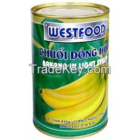 CANNED BANANA IN LIGHT HEAVY SYRUP NON-GMO