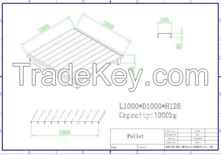 Foldable galvanized Steel Pallet