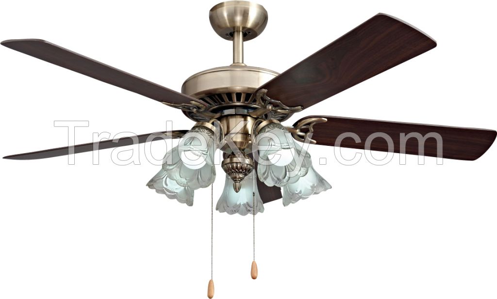 52"ceiling fan with light /decorative ceiling fan /air cooling fan