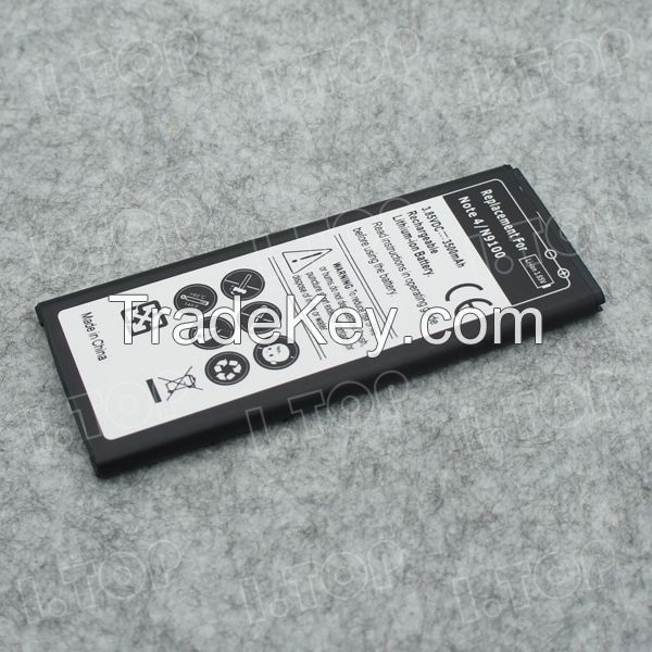 Top quality cellphone battery for samsung note 4 replacement lithium batteries