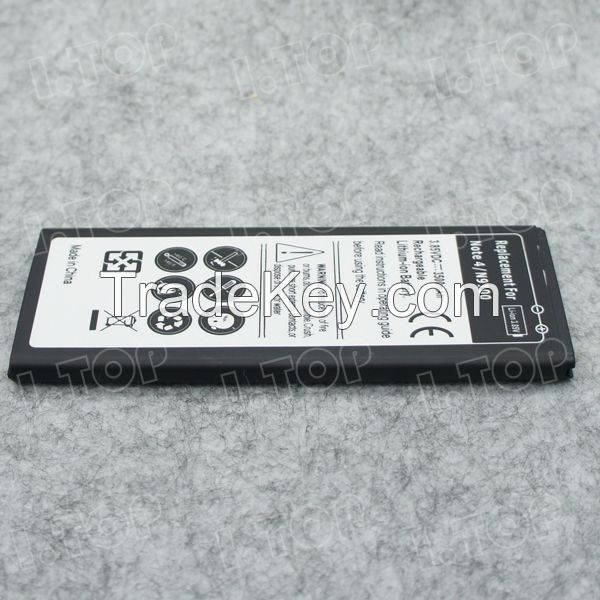 Top quality cellphone battery for samsung note 4 replacement lithium batteries