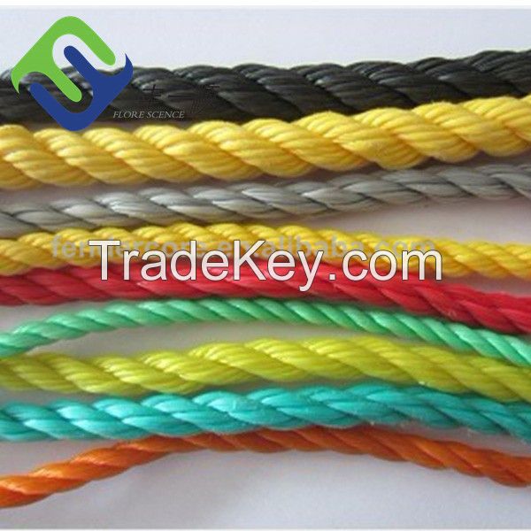 3 strand twist 3-60mm colorful pp rope manufacturers suppliers in China