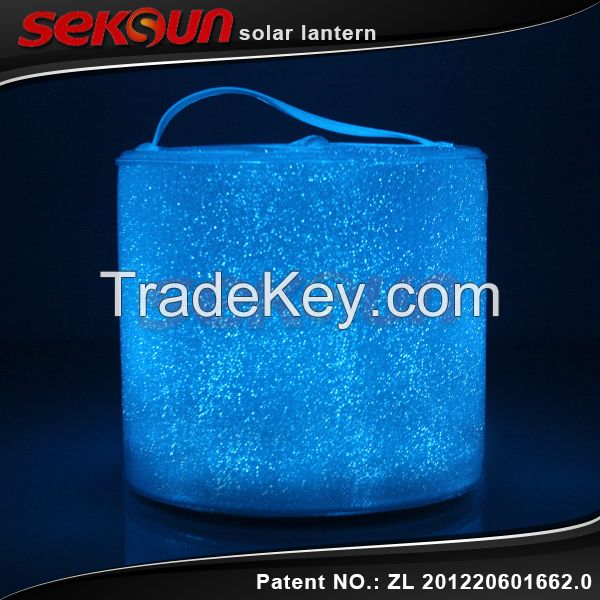 Inflatable Solar lantern starry Light color changing remote control