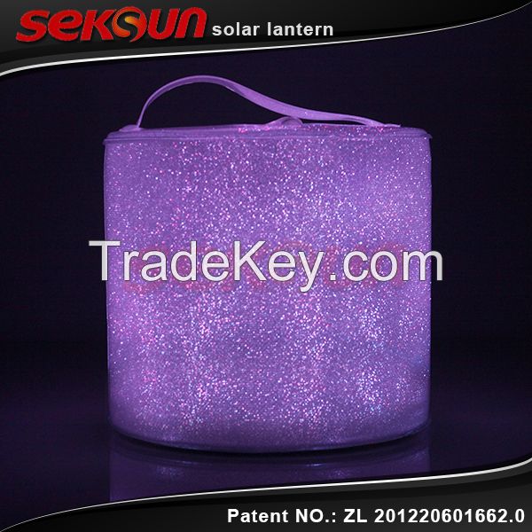 Inflatable Solar lantern starry Light color changing remote control