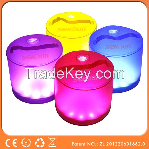 Inflatable Solar colorful fantasy led Light camping lantern