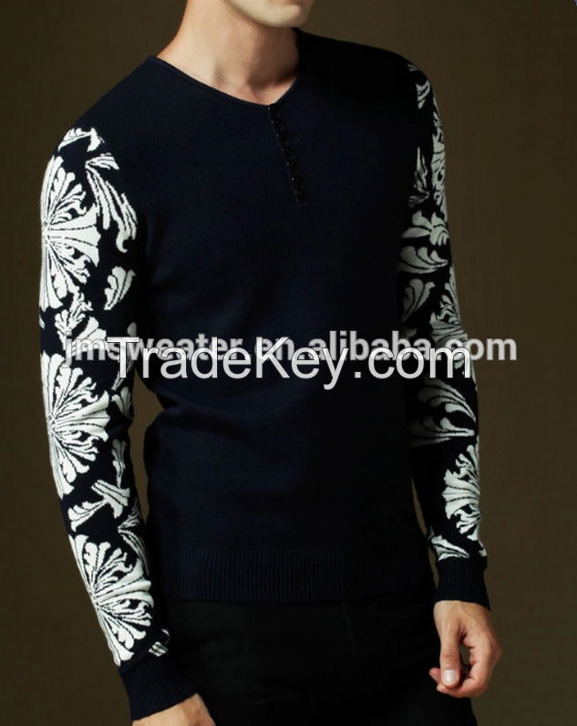 V neck cashmere wool jumper sweater for men clothing