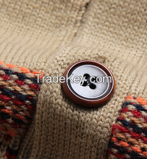 shawl neck sweater coat for men button style classic cardigan high qua