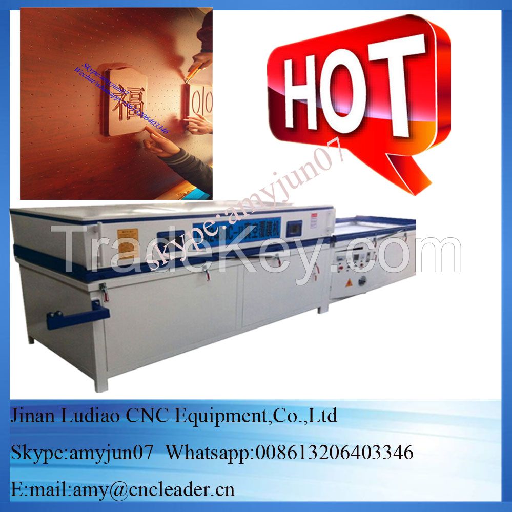 PVC foil vacuum press machine, vacuum membrane press machine for door PVC foil vacuum laminating press machine for sale