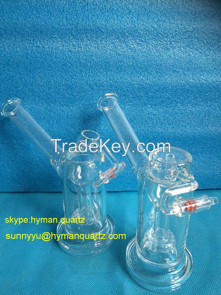 Hot factory sale Quartz Glass Mini Bubbler with Cap and Quartz Swing, Also Sell Quartz Enail and Banger Nail