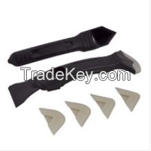 3 Piece Caulk Tool Kit Applicator Remover Scraper