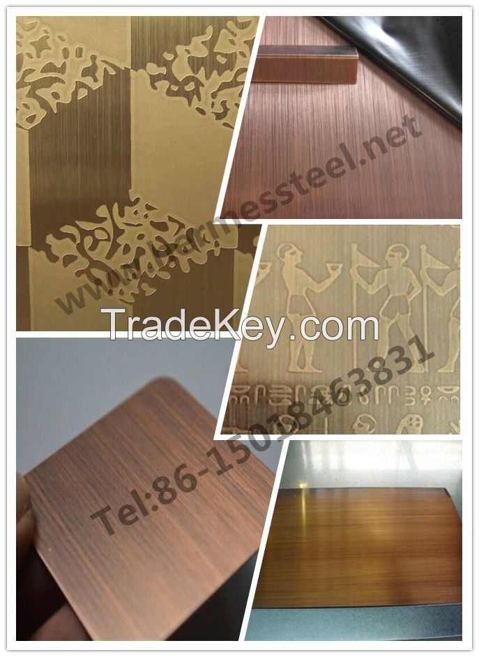 201 304 pvd colorful stainless steel sheet