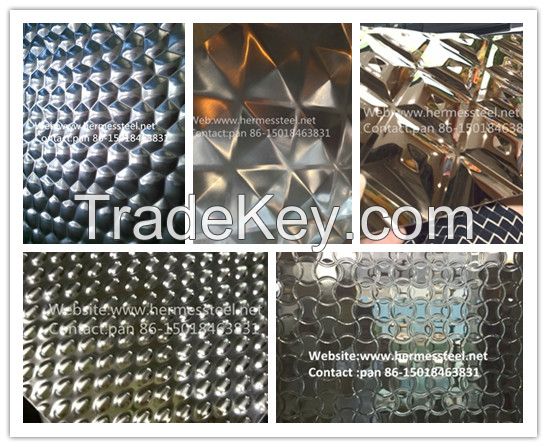 SUS 304 Embossed Decorative Stainless Steel Sheet