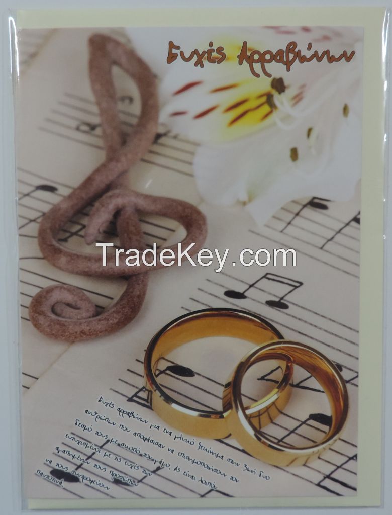 Wedding Day Music Notes Greeting Card